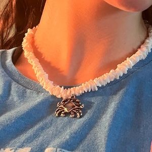 Abalone Shell Crab Seashell Necklace